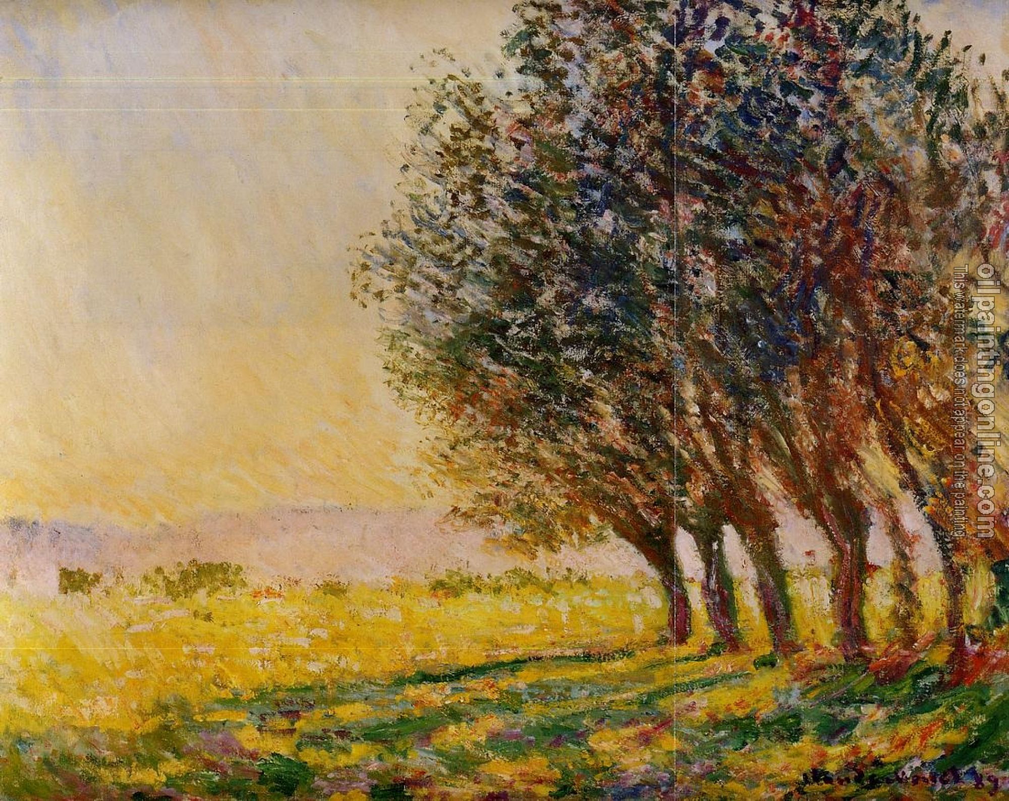 Monet, Claude Oscar - Willows at Sunset